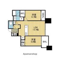 大阪府大阪市中央区安土町2丁目の賃貸マンション4007の間取り