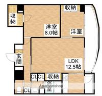 大阪府吹田市江坂町1丁目の賃貸マンションの間取り