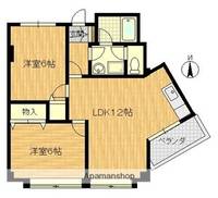 大阪府大阪市東淀川区豊新2丁目の賃貸マンションの間取り