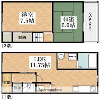 大阪府松原市天美北6丁目(一戸建)の賃貸物件の間取り