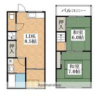 大阪府松原市天美東9丁目(一戸建)の賃貸物件の間取り