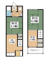 高見の里 6丁目貸家の間取り