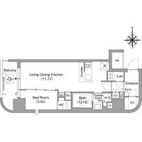 コンフォリア・リヴ北浜淡路町0505の間取り