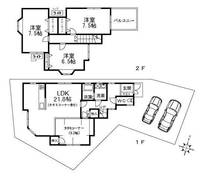 兵庫県西宮市松園町(一戸建)の賃貸物件戸建ての間取り