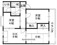 兵庫県尼崎市若王寺3丁目の賃貸マンションの間取り