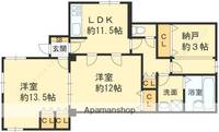 兵庫県西宮市相生町の賃貸マンションの間取り