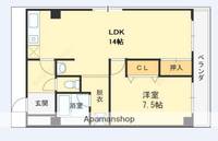 兵庫県西宮市羽衣町の賃貸マンションの間取り