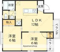 兵庫県西宮市天道町の賃貸アパートの間取り