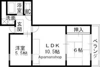 兵庫県西宮市西田町の賃貸マンションの間取り