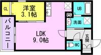 兵庫県尼崎市東本町3丁目の賃貸アパートの間取り