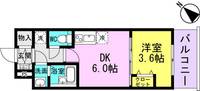 兵庫県尼崎市立花町1丁目の賃貸マンションの間取り