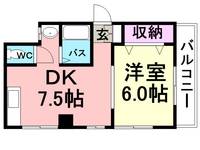コーポ白峰406の間取り