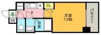 プレサンス三宮東フィール0706の間取り