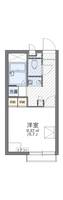 レオパレスエスポア六番町203の間取り