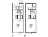 レオネクストタカス壱番館105の間取り