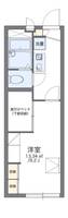 レオパレスKANBE102の間取り