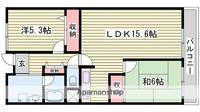 姫路西スカイハイツ106の間取り