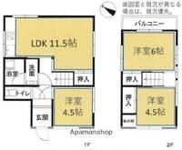 兵庫県高砂市中島1丁目(一戸建)の賃貸物件戸建ての間取り