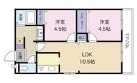 奈良県桜井市大字忍阪の賃貸マンションの間取り