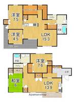 奈良県奈良市平松1丁目(一戸建)の賃貸物件の間取り