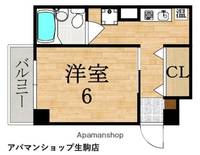 奈良県生駒市本町の賃貸マンションの間取り