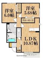 クレールふたがみIIの間取り
