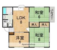ハイツいかるが法隆寺202の間取り