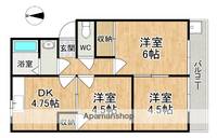 サニーハイツ朝日ヶ丘Bの間取り