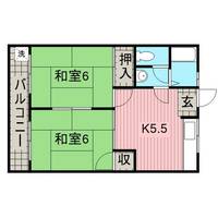 和歌山県田辺市稲成町の賃貸アパートの間取り
