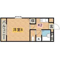 和歌山県田辺市東山2丁目の賃貸アパートの間取り