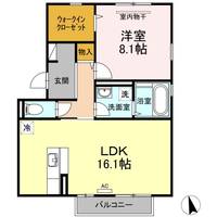 フェリーチェ立川 B棟の間取り