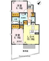 鳥取県米子市両三柳の賃貸アパート103の間取り