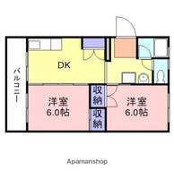 西町コーポ305の間取り