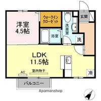 鳥取県米子市米原4丁目の賃貸アパート202の間取り