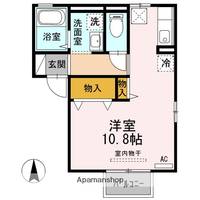 鳥取県米子市勝田町の賃貸アパート102の間取り