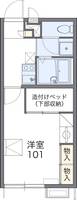 レオパレスSEIRINⅢ206の間取り