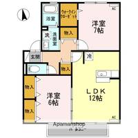 鳥取県米子市両三柳の賃貸アパート202の間取り