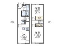 レオパレスラ ルーナB104の間取り
