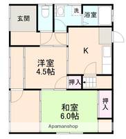 島根県松江市上乃木5丁目(一戸建)の賃貸物件戸建ての間取り
