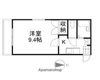 岡山県岡山市中区中井4丁目の賃貸マンションの間取り