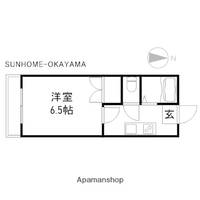 岡山県岡山市中区西川原1丁目の賃貸アパートの間取り