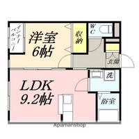 岡山県岡山市北区中井町2丁目の賃貸アパートの間取り