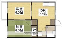 メゾン庭瀬 B棟107の間取り