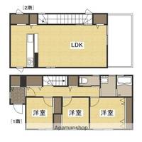 岡山県岡山市中区福泊(一戸建)の賃貸物件戸建ての間取り