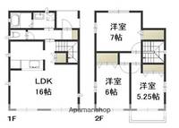 岡山県岡山市中区国富(一戸建)の賃貸物件戸建ての間取り