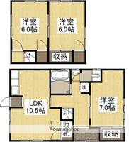 岡山県岡山市中区藤原西町1丁目(一戸建)の賃貸物件の間取り