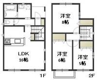 岡山県岡山市中区土田(一戸建)の賃貸物件の間取り