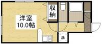 ラ・リュ奉還町306の間取り