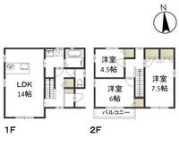 岡山県岡山市北区北長瀬本町(一戸建)の賃貸物件戸建ての間取り