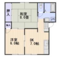 コーポラス横井B棟101の間取り